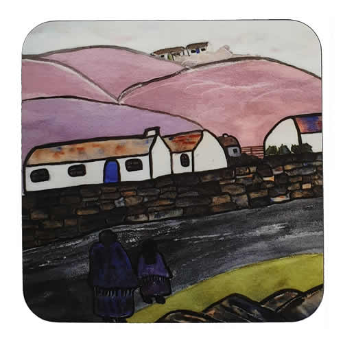 Irish Scene Coaster Going Home