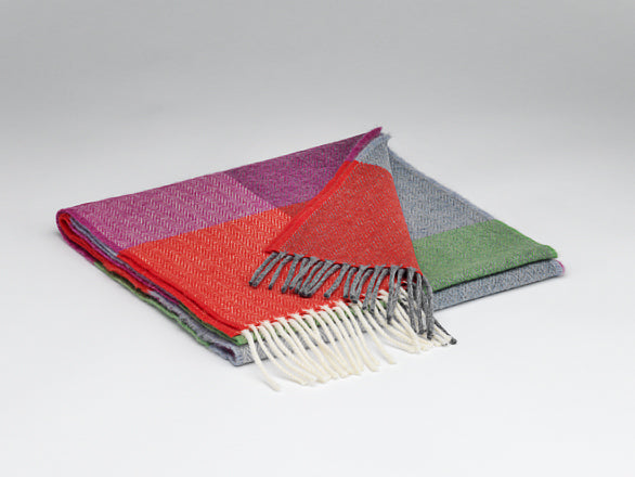 McNutt Of Donegal Green & Smoke Check Scarf