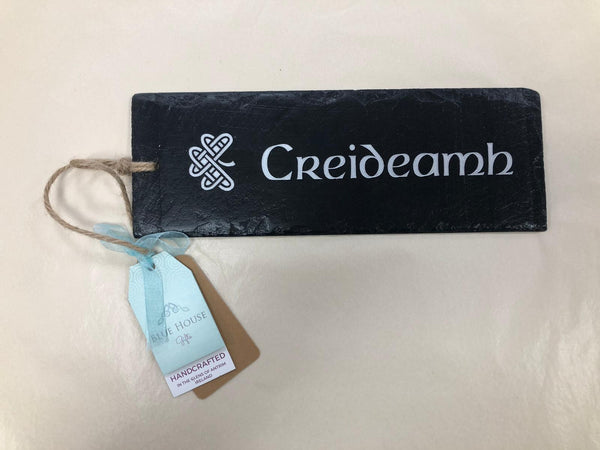 Blue House Gifts Creideamh Faith Slate Plaque