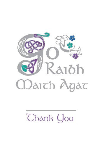 The Glen Gallery Silver Celtic Thank You Card Pack