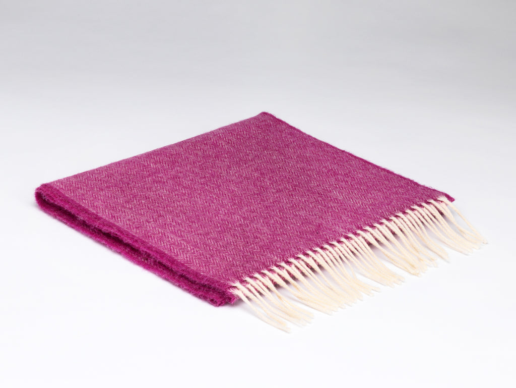 McNutt Of Donegal Beetroot Herringbone Scarf