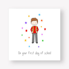 Connect The Dots Design Ár Do Chéad La Ar Scoil/Your First Day Of School Boy