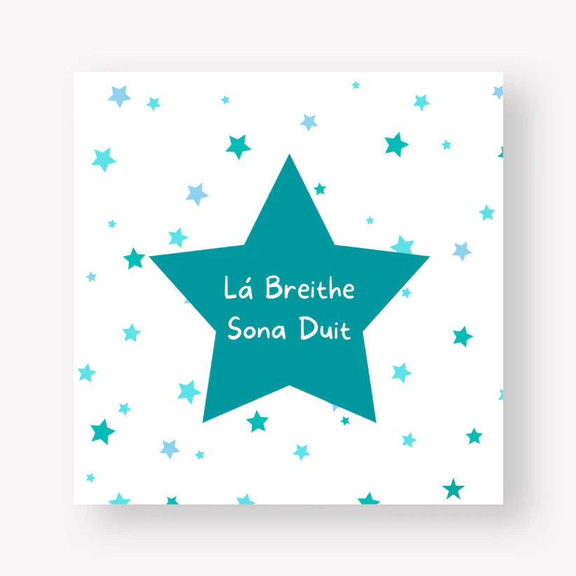 Connect The Dots Design Lá Breithe Sona Duit/Happy Birthday Star