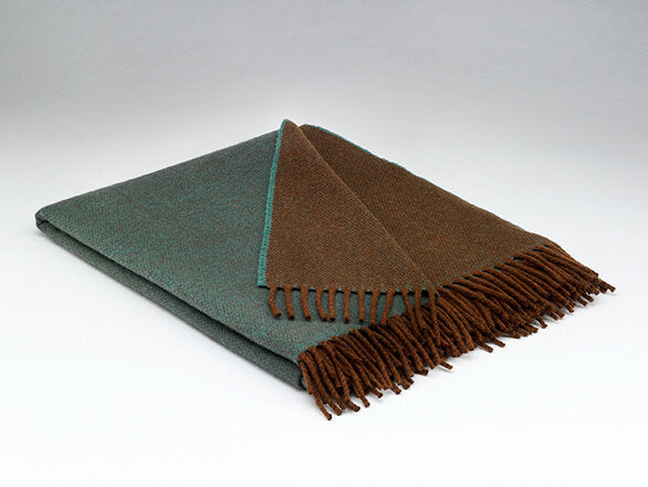 McNutt Of Donegal Dark Sage Reversible Supersoft Throw