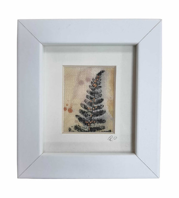 Ruth Osborne Mini Art 'Fern Leaf' Irish Linen Original