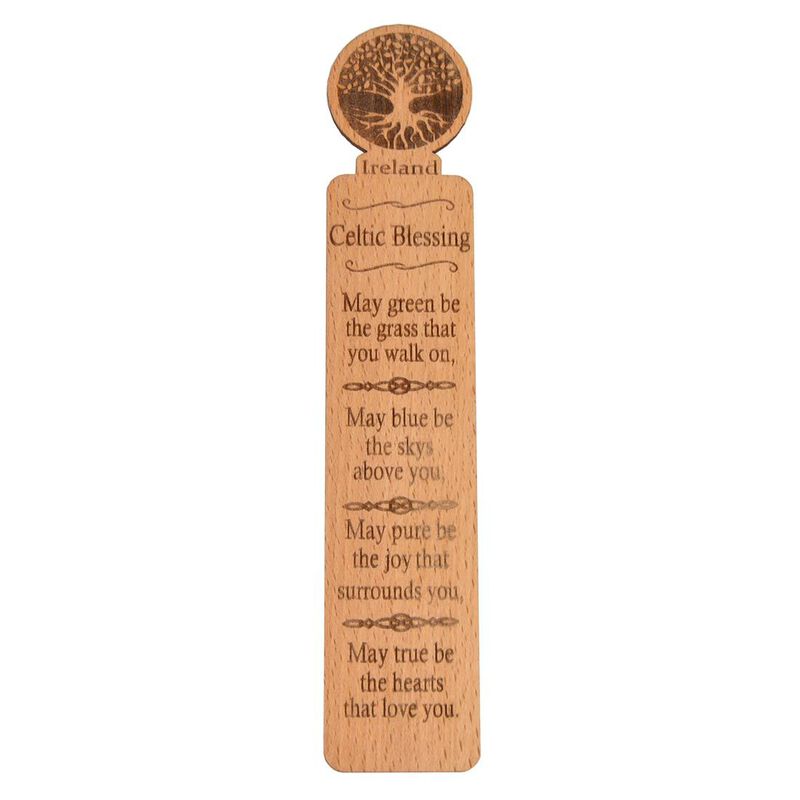 Wooden Irish Bookmark With Tree of Life Design