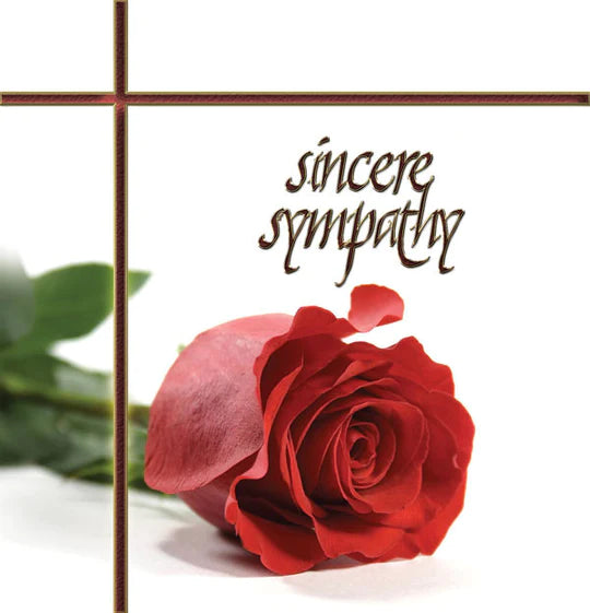 The Celtic Card Team Red Rose Sympathy Card