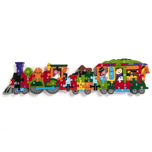 Alphabet Jigsaws Handcrafted Wooden jigsaw Train